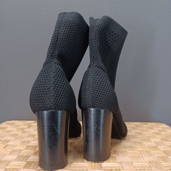 Charles by Charles David Sock Bootie Chunky Heel Black Size 10M - Picture 6 of 6